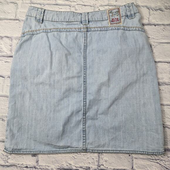 Blue Willi's Denim Skirt A Life More Pleasant Ice Blue Light Wash size 42 (12US) - Picture 8 of 13